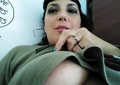 Enjoying fingers in all holes