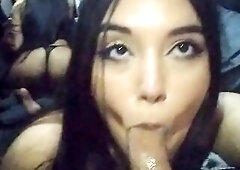 Celebration screw and oral ????Gorgeous eighteen year old latin chick oozing cum in her cunt