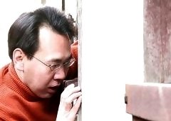 Perverted Man Watches Japanese Milf Getting Fucked Hard