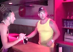 Tow badboys fucking hard in pubic bar - BadBoysFuckers