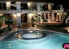 Amateur wife with bubbly ass goes to a swinger club