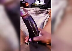 Have to See Large Ebony Wang Masturbation