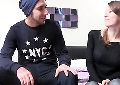 TEEN BRUNETTE GETS HER SHAVED CUNT FUCKED