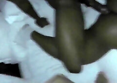 Beautiful Bubble Bootie Barebacked by two Huge black tops 2