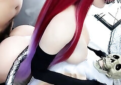 It's a night to get scared and have a fun banging!!! Cute large-assed chick gets her hawt butthole drilled on Halloween night (Over eighteen)