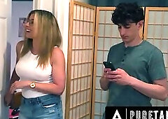 PURE TABOO Cunning Cory Pursue Blocks Stepson At Door During the time that Spouse Screws His Stupid GF Leana Lovings