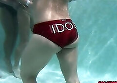 Tyler and Manuel shared some outdoor shower sex