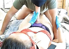 This guy’s locked in a chastity cage as u take charge, thrusting unfathomable into him until this chab spills cum inside. Then, with slow intensity,