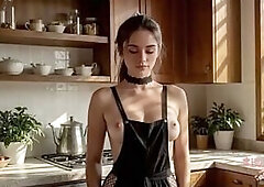 My eighteen-year-old maid likes it when I screw her cute, constricted cunt with my large dong and cum inside her![AI]