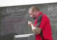 Horny Latina TS Cheerleader Paradise draws cock and fucks her coach