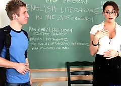 Classroom hardcore fuck with a long-legged brunette Chanel Preston