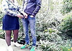 Hawt golden shower from a large ramrod outdoors