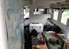 Caught Showering on the Boat Deck