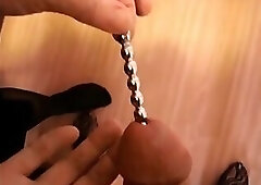 Urethral Sounding by my mistress while standing