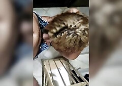 Destroying the mouth of this transgender floozy