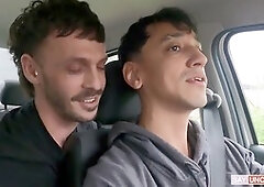 Latino Twinks in Car Scene