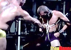 Wild wrestler dominated during BDSM session