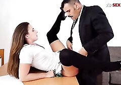 This guy Ate My Pussy on His Desk Then Bent Me Over and Pounded My Vagina