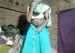 Very cute lovemakingy Indian housewifey hubby and wife enjoy sex