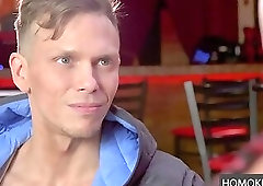 Gay On stage performance mesmerizing a horny dude