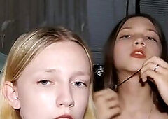 two cute lesbian woman live stream