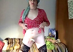 Obese, amateur crossdresser, mature