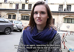 Svelte pale girl with tight tits deserves sensual daily missionary banging