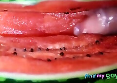 fruit fuck and self swallow - the best comes after cumming