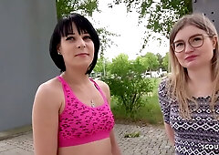 Two Candid Girls From Berlin I First Ffm Threesome At Real Pickup Sex - Tiny Emily