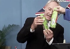 Hawt angels ride giant knobs after deepthroat oral-job to cumshots