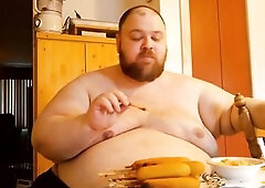 SSBHM Eating corndogs