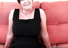 Beautiful aged lady Enjoyment from OlderWomanFun.com shows off her charming body and adorable vagina (longer version).