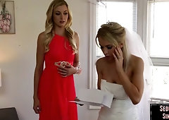 Bridesmaid secretly sucks off cheating groom