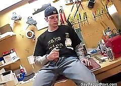 Ardent jerking off of smoking mate