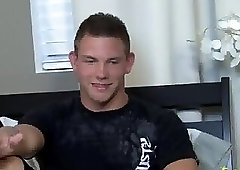 straight lovely jock workout his cock while on casting