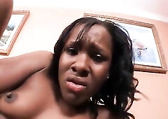 Worthy looking black pounded hard in her love gap with his thick lengthy pole until this babe cums like insane and this guy fills her throat.
