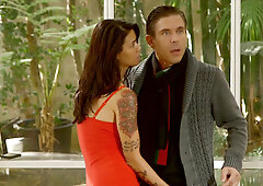 Slutty beauty Dana Vespoli takes double dose of dick