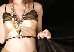 An exceptionally sophisticated woman who has several studs using various sex devices to please her