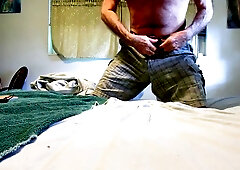 Flogging, solo, older gay