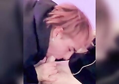 T hunk mouths and worships biggest T gal weenie during the time that that babe ignores him