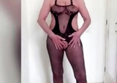 Older Woman Positions in Ebony Underware