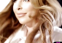 Lavish blonde shemale in sexy lingerie fucked by her photographer