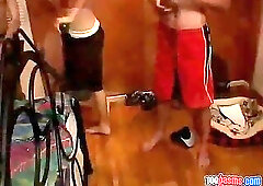 Dustin & The Fisher twiins-Lets See if Dustin's Ticklish