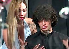 My boss ends up getting me into a delightful 3some with his wife after finishing a work rencounter.