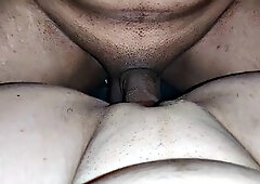 A young man fucks his friends chubby wife hard in doggy style