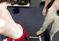 Athletic dude has to strip and fuck if he wants more cash