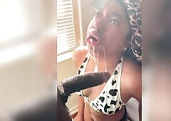 Most excellent head game in the world omg this babe know how to suck some wang