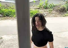 This babe just desires smth to eat to calm her cravings, and this guy gives her a precious pounding of ramrod in her throat and snatch, leaving her sa