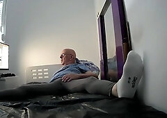 Graue Wichshose