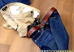 Tattooed bearded homo slowly barebacks his injured friend